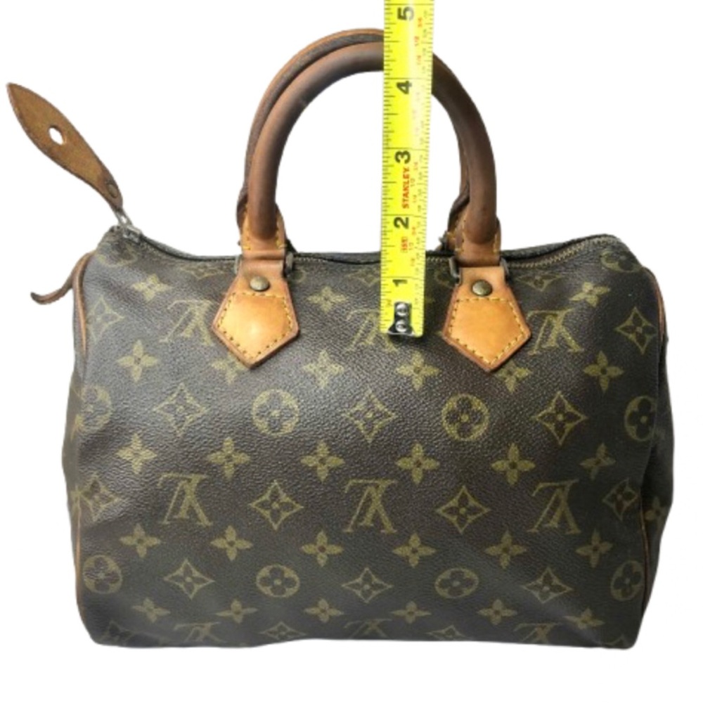 LOUIS VUITTON LV Monogram Mini Speedy 25 Boston Bag w/ LV Dust Bag, Lock & Key - Picture 4 of 17